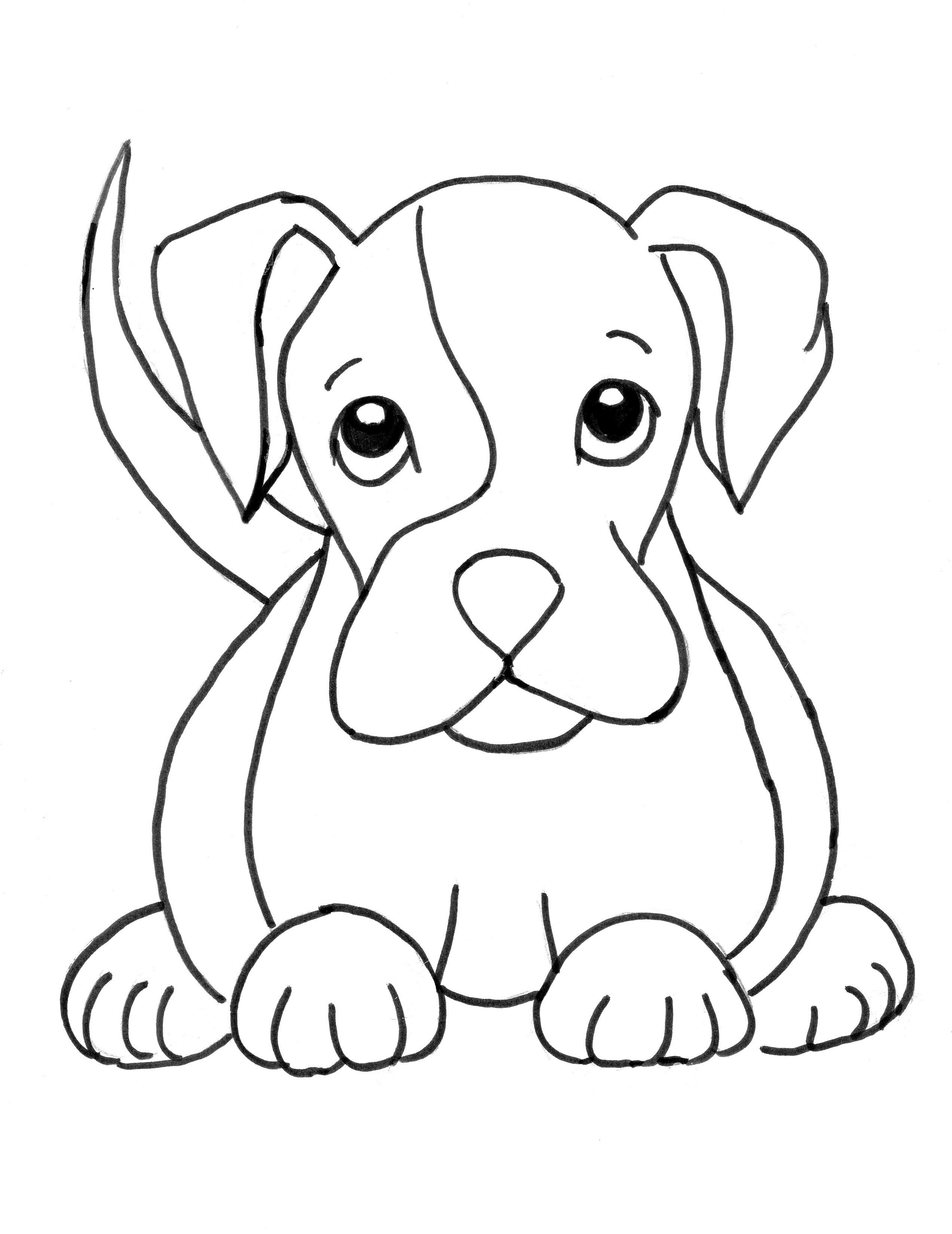499 Cartoon Dog Face Coloring Page with Printable