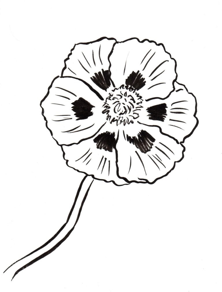 Poppy Coloring Page 