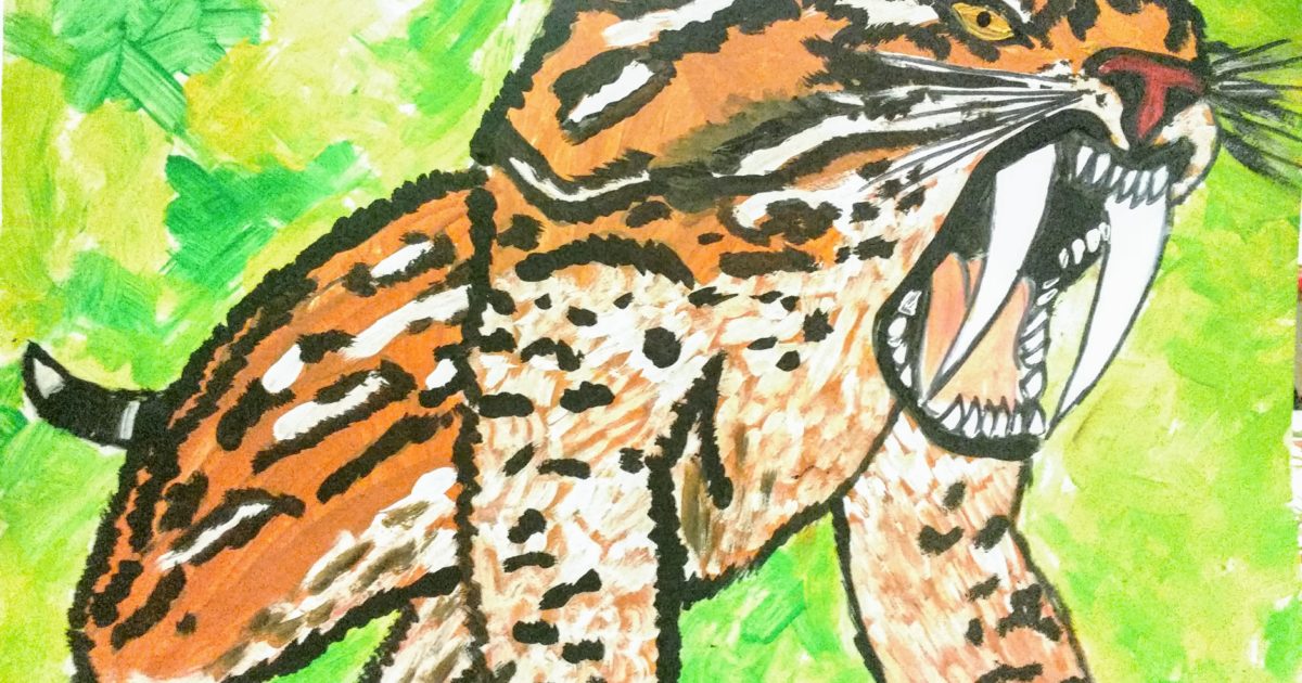 SABER Toothed Tiger - Art Starts for Kids