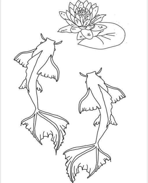 koi fish coloring pages