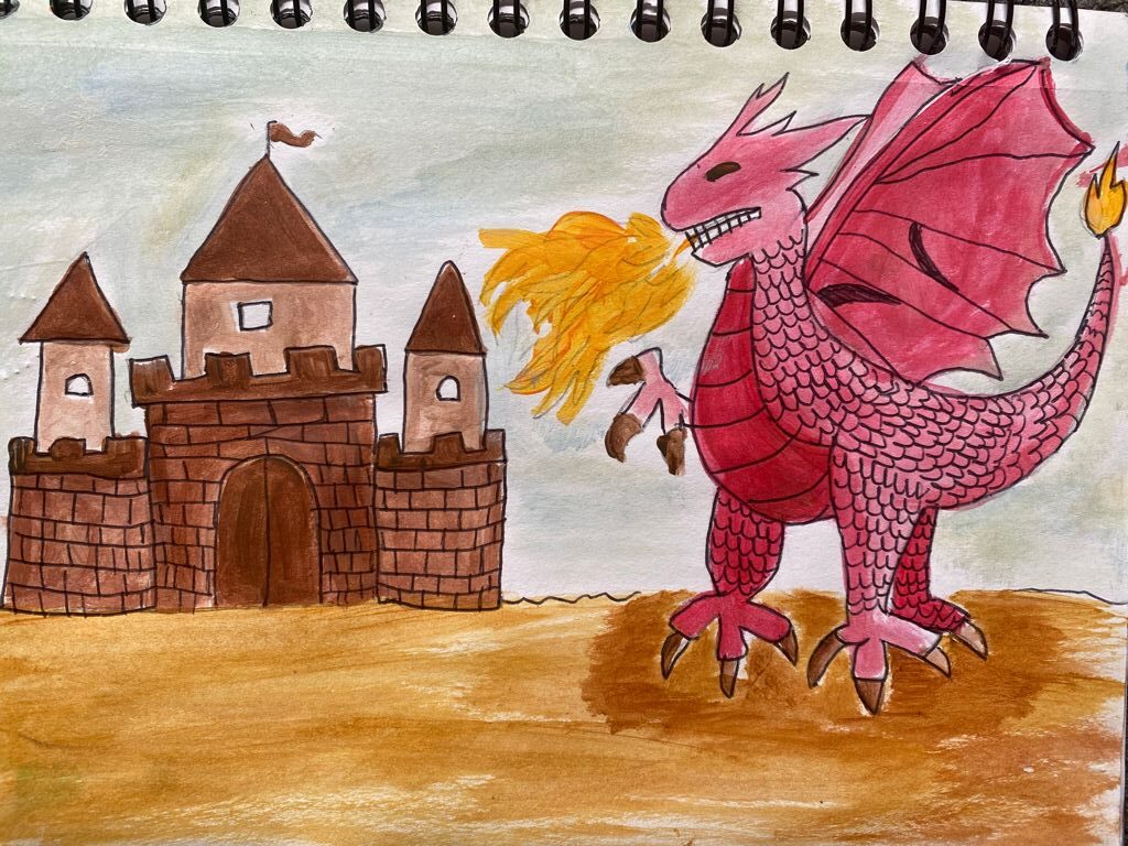 dragons and castles drawings